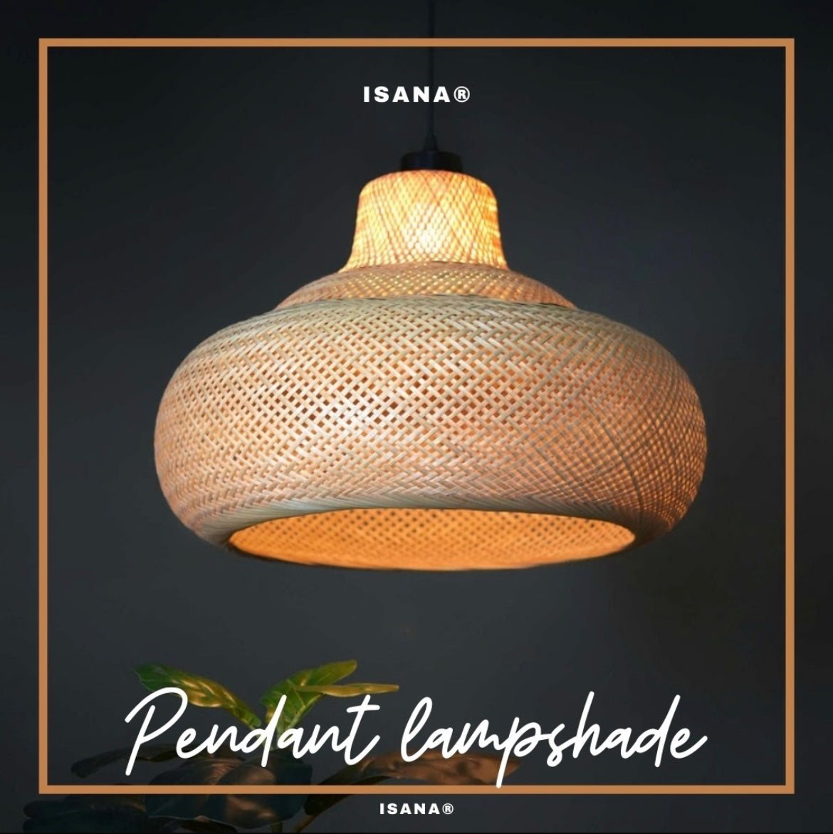 Hanging Natural Lampshade (Without Electrical Accessories)