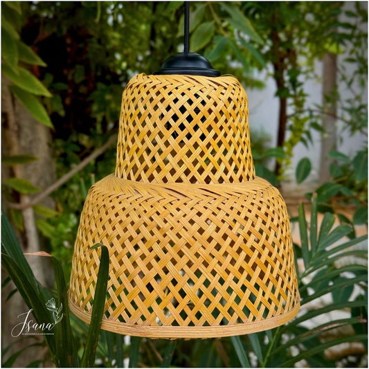 Two Tier bamboo Lampshade
