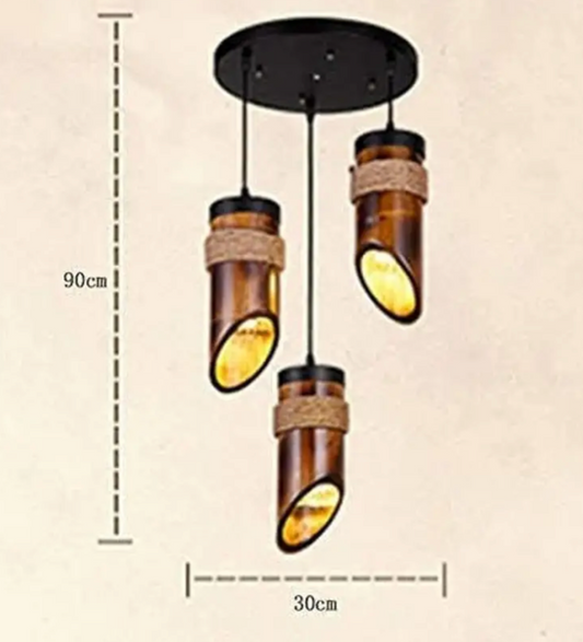 Vertical Lampshade - Set of 3 with Base Plate (With Electrical Accessories)