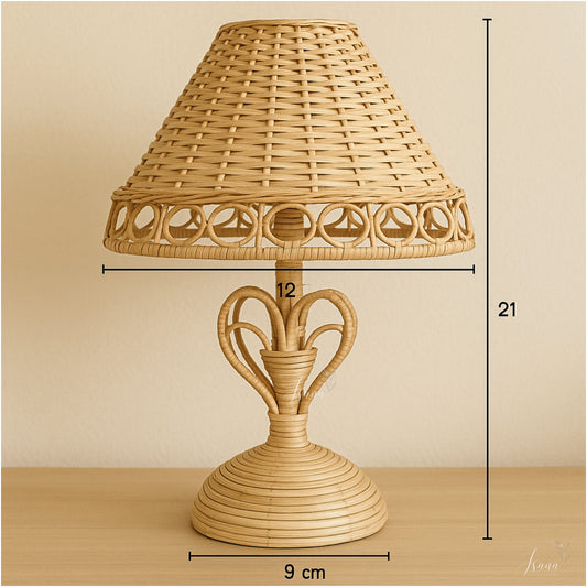 Cane Table Lamp with Holder and wire