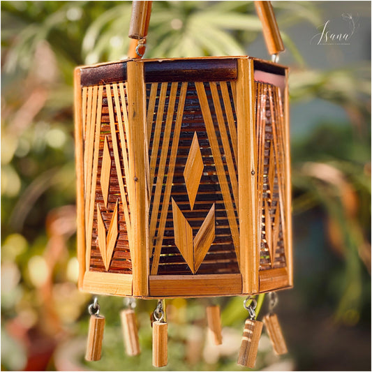 Hanging Lampshade - 6 corner - (Without Electrical Accessories)