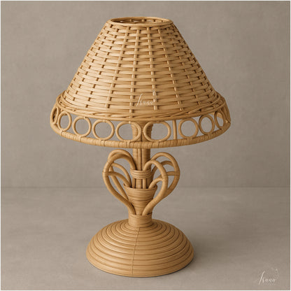 Cane Table Lamp with Holder and wire