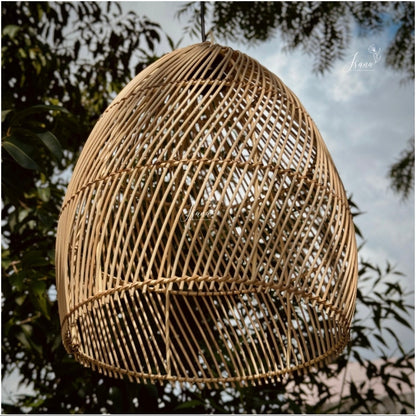 Cane Hanging Lampshade with Iron Frame