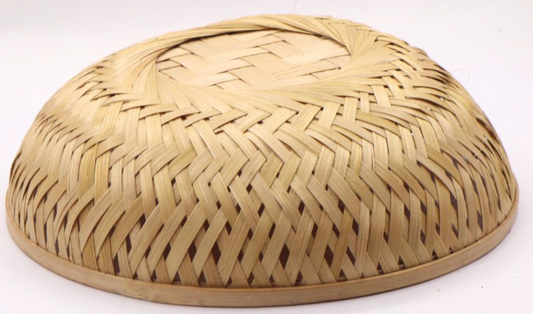 Vanya Round Bamboo Basket – Natural Finish