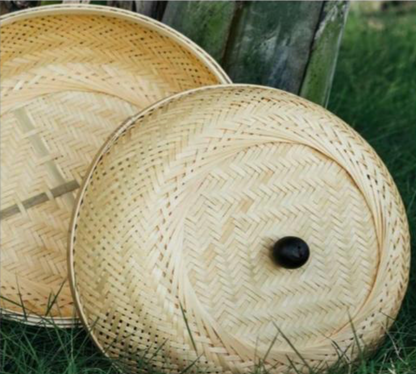 Saanvi Bamboo Basket with Lid – Artisan Craft