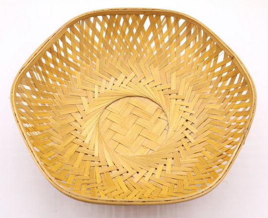 Rangka Hexa Bamboo Basket – Natural Finish
