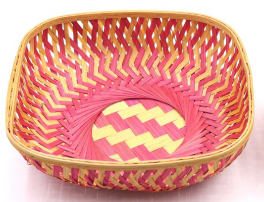 Chitra Square Bamboo Basket – Color Edition