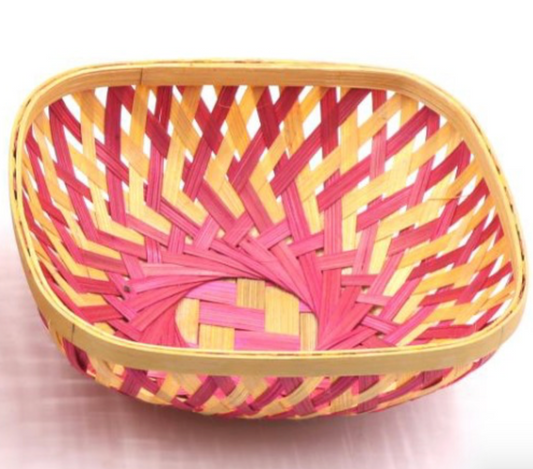 Chitra Square Bamboo Basket – Color Edition