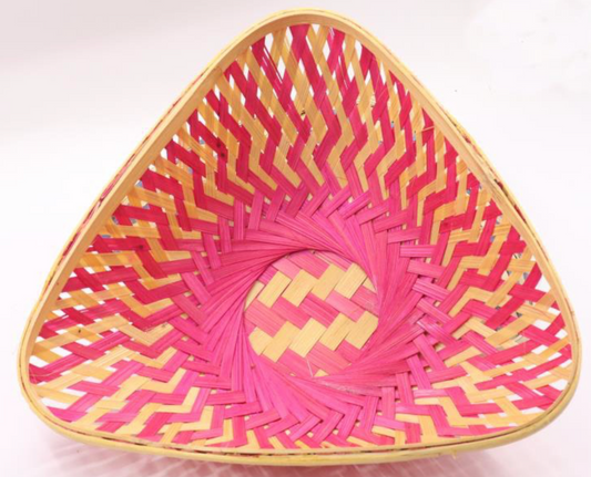 Trika Bamboo Basket – Triangular Color Series