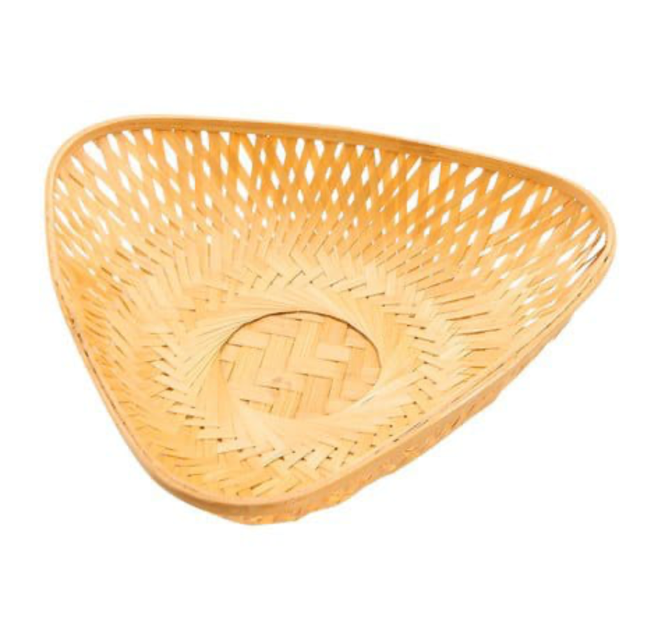 Trika Bamboo Basket – Natural Triangular