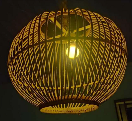 Rattan Look Hanging Lampshade (Without Electrical Accessories)