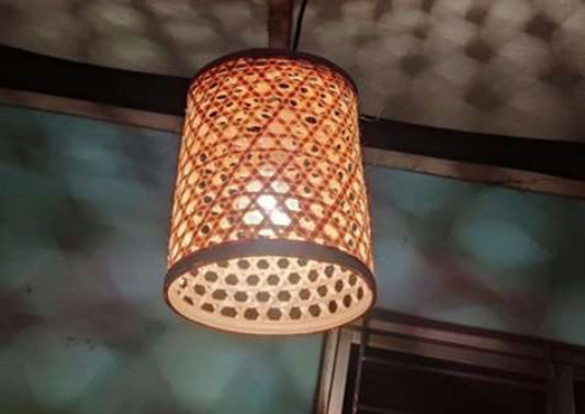 Hanging Natural Lampshade (Without Electrical Accessories)