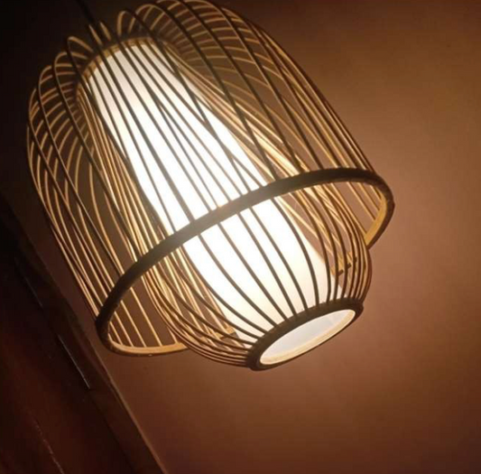 Rattan look Lampshade with Diffuser Sheet- (Without Electrical Accessories)