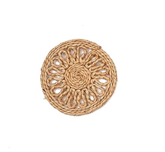 NatureWeave Coaster – 4″ Handcrafted Natural Elegance