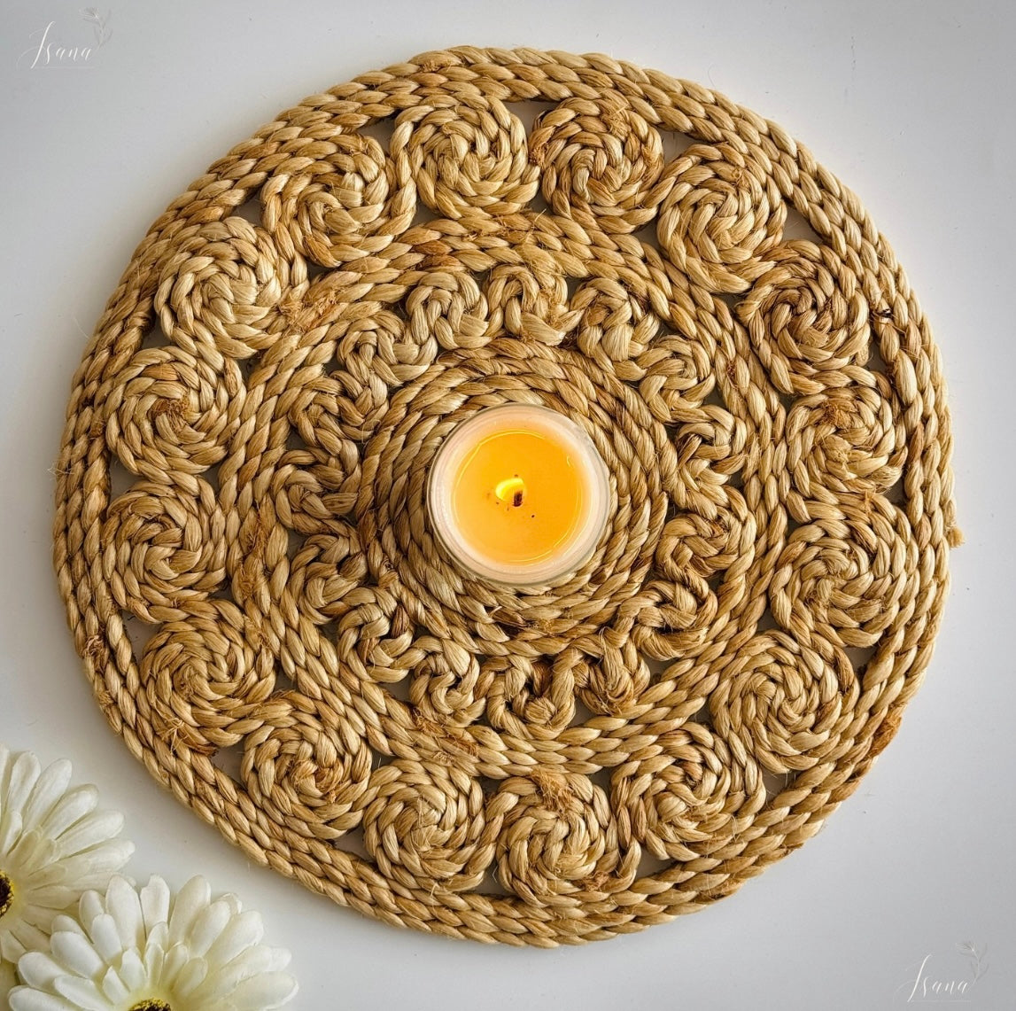 EcoCharm Jute Coaster – 6" Handwoven Rustic Beauty