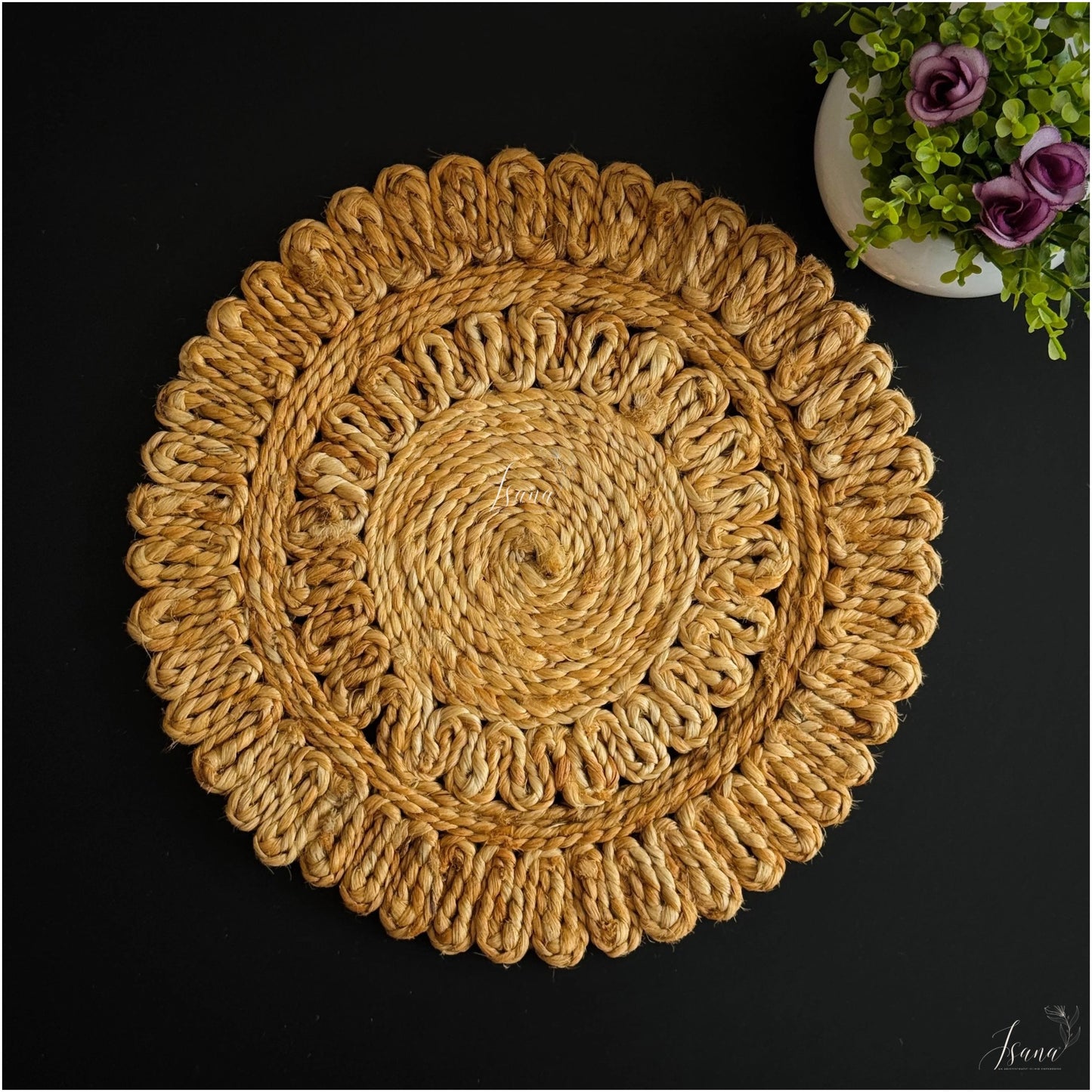 KoshaMini™ Square Jute Coaster – 6″