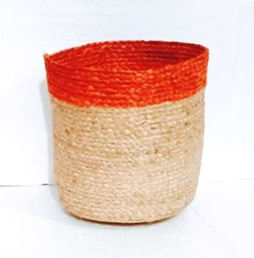 Planter (Natural + Orange Color)