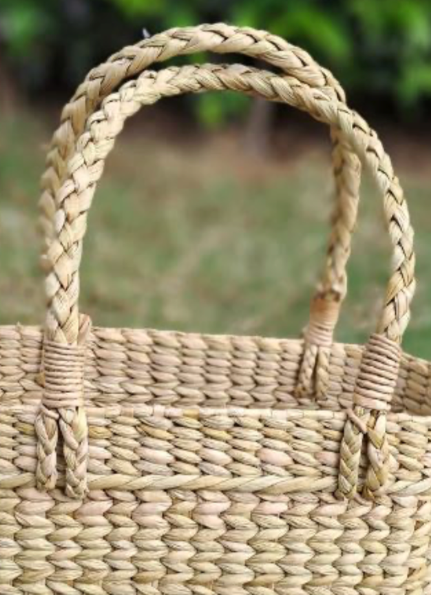Aari Kauna Basket with Handle – Eco Chic Organizer