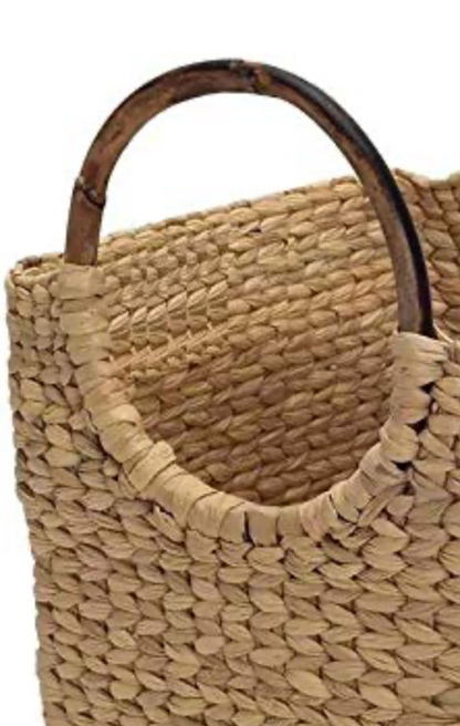 Himalaya Woven Laundry Basket – Kauna Grass with Cane Handles