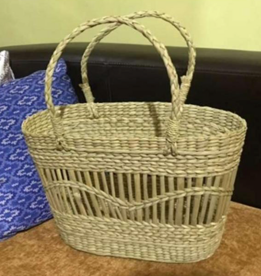 Kauna Classic Tote – Natural Handwoven Basket