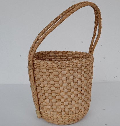 Meira Hand Basket – Kauna Grass with Handle