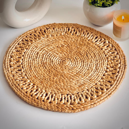 Rustic Round Jute Coasters – 6" Handwoven Table Elegance