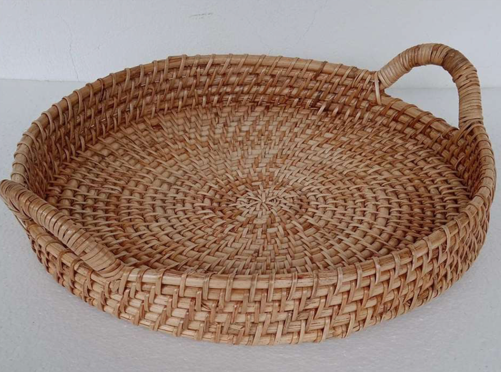Cane Tray with Designer Handle – Handwoven Elegance
