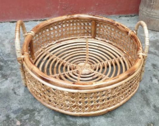 Cane Round Tray – Large