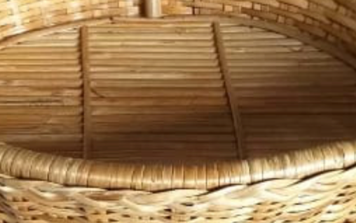 Oval Cane Tray Cum Basket