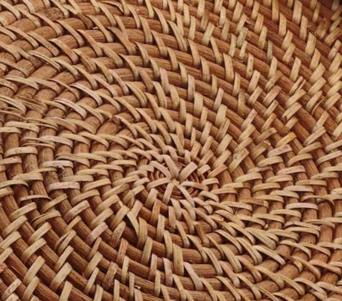 Cane Tray with Cut Handles – Rustic Elegance for Everyday Use