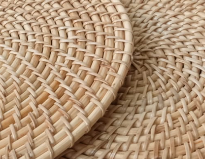 Aara Luxe Cane Round Placemat – Handwoven Elegance