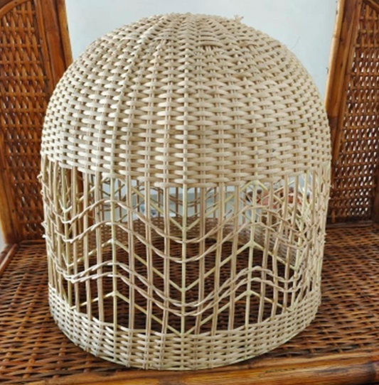 Cane Hanging Lampshade with Iron Frame