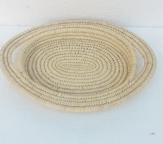 Zyra Sabai Grass Oval Tray – Natural Finish