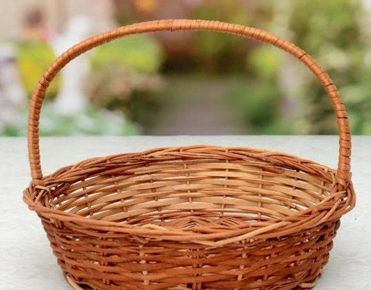 Meadow Willow Hamper Basket – With Handle