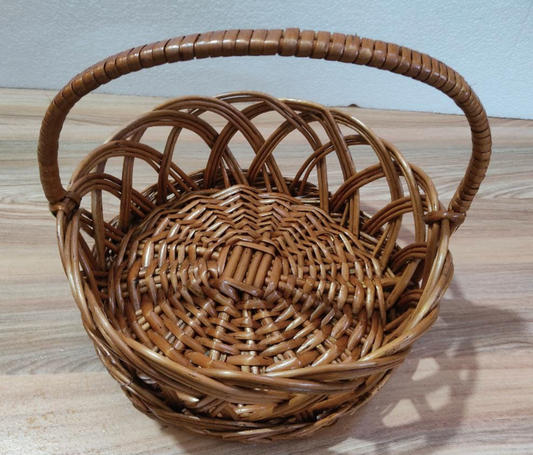 Regal Willow Crown Basket Set – With Handles (Set of 3)