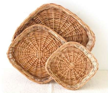 Terra Square Willow Baskets – Set of 3