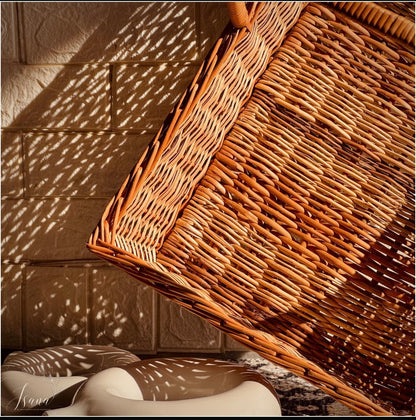 Hearth Willow Tray Set   With Handles  (Set of 3)