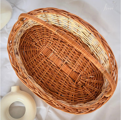 Harvest Oval Hamper Basket – Set of 2 with Handles
