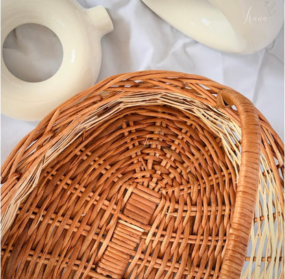 Harvest Oval Hamper Basket – Set of 2 with Handles