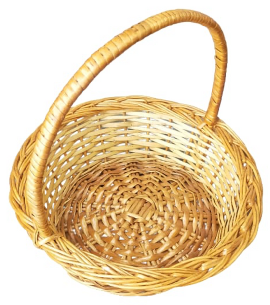Loop Willow Basket – Round with Handle
