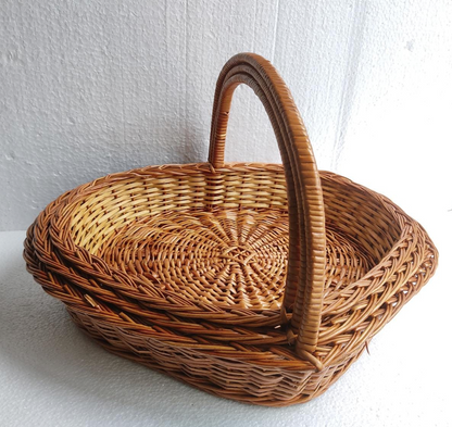 Heartsong Willow Basket Set – With Handles (Set of 3)