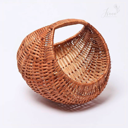 Curved Willow Wicker Basket – Moon Shape