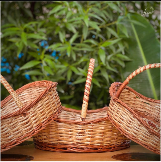 Willow Wave Basket Set – Handcrafted (Set of 3)