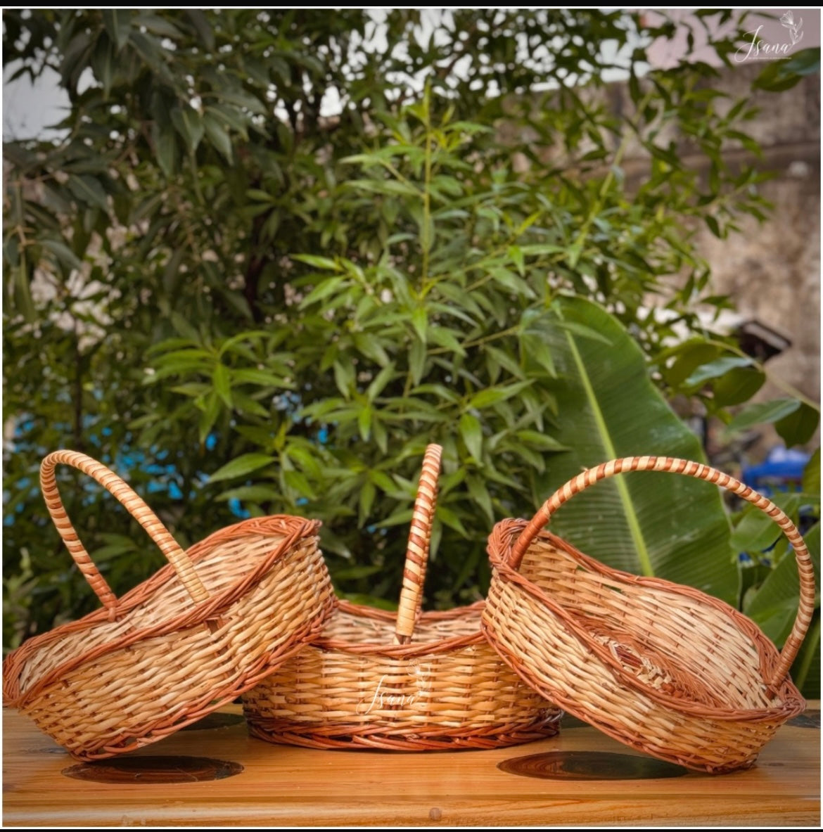 Willow Wave Basket Set – Handcrafted (Set of 3)
